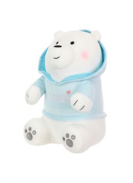 We Bare Bears Plush Toy with Hoodie (Ice-Bear)