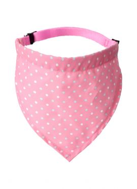 Pet Series 2.0 Bandana Collar (Pink, Wavy Dots)